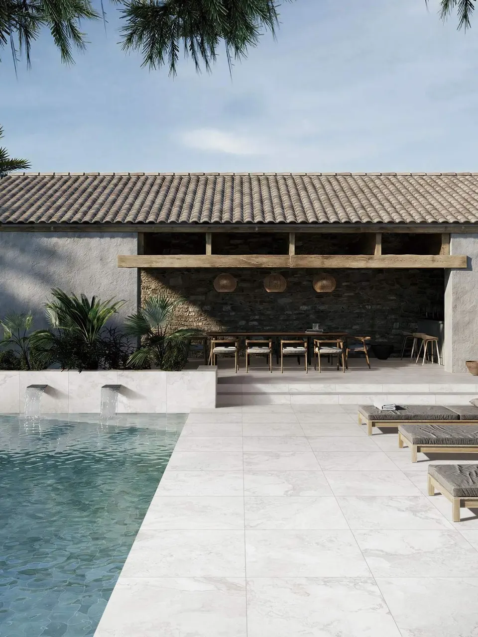 Soft Ivory Sandstone-Look Wall & Floor Porcelain Tile