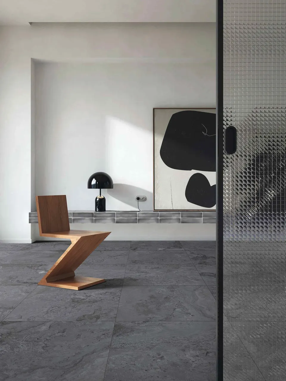 Charcoal Grey Sandstone-Look Wall & Floor Porcelain Tile