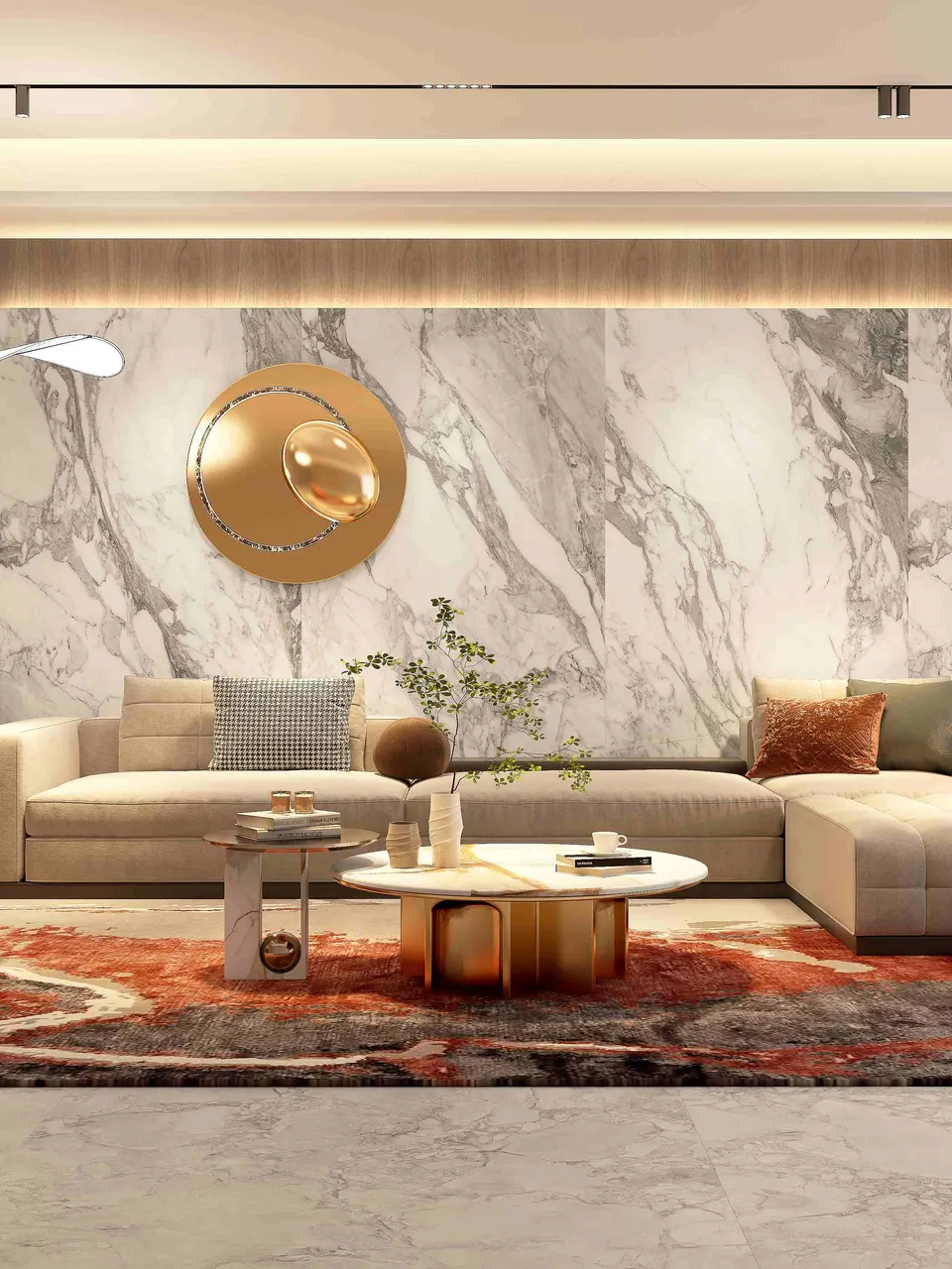 Snow White Arabescato Marble-Look Sintered Stone