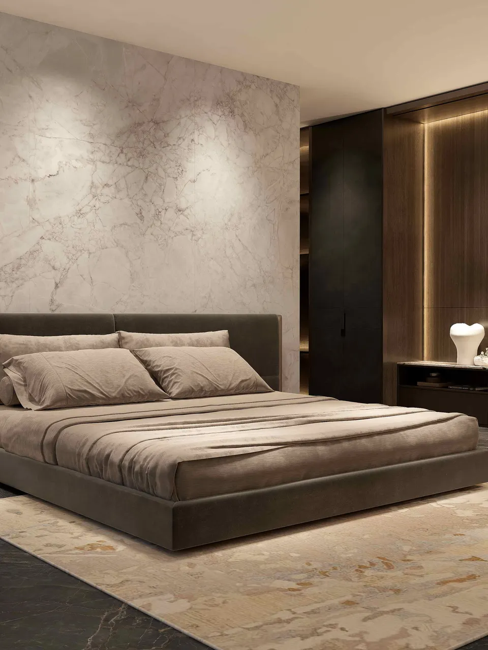 Pearl White Calacatta Marble-Look Sintered Stone