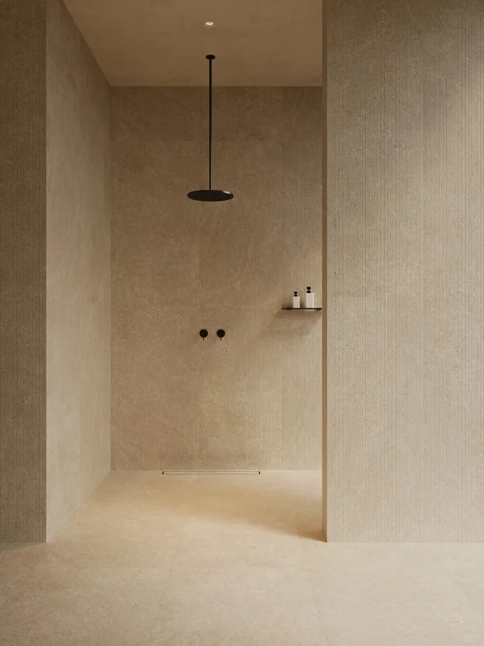 Warm Beige Limestone Fine Antique Finish Wall & Floor Tile