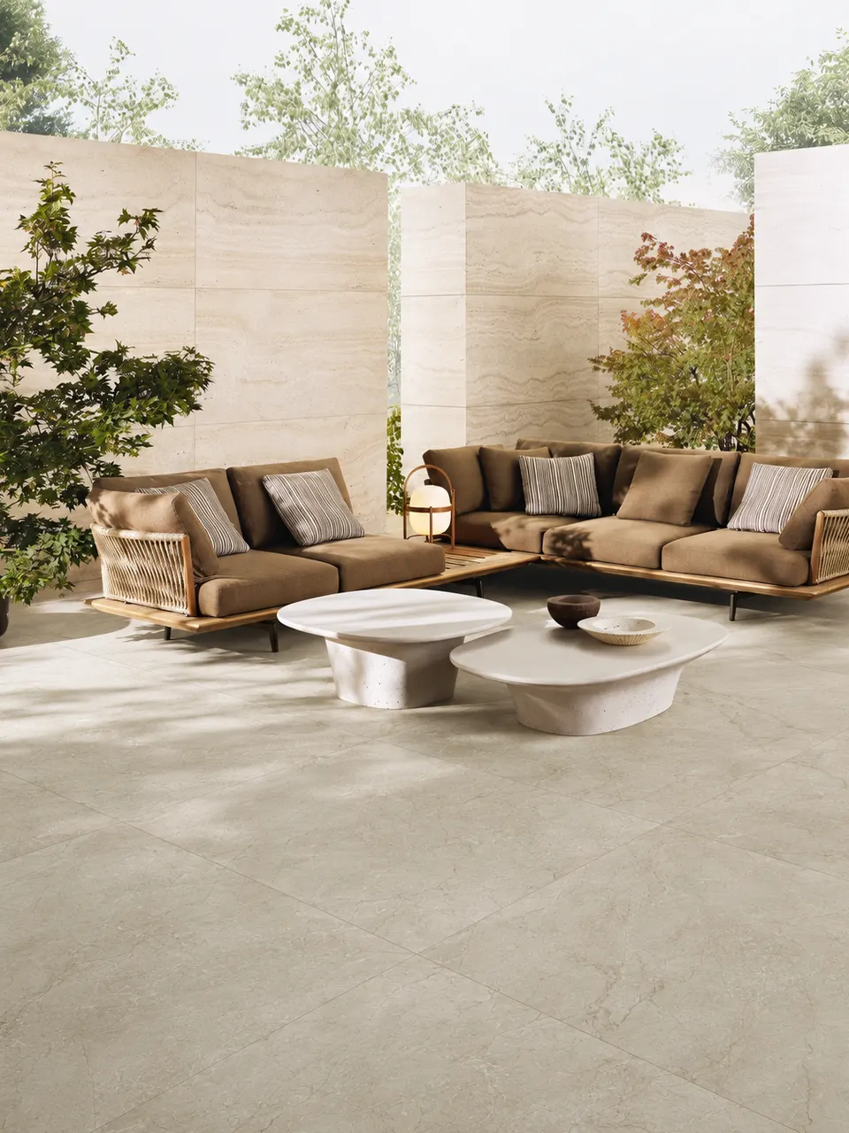 Warm Beige Natural Sandstone-Look Wall & Floor Tile