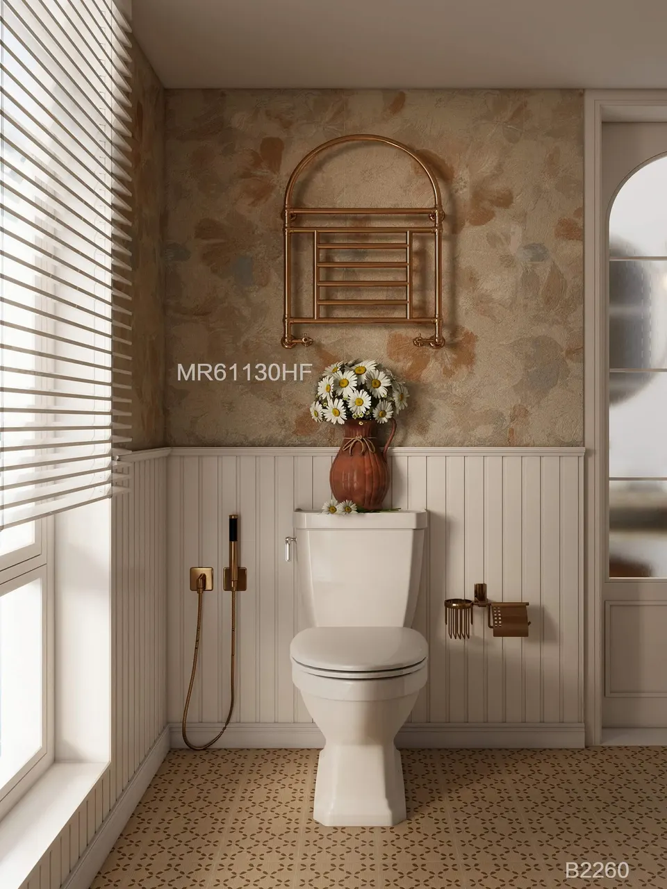 Beige Floral Decorative Tile for Wall & Floor