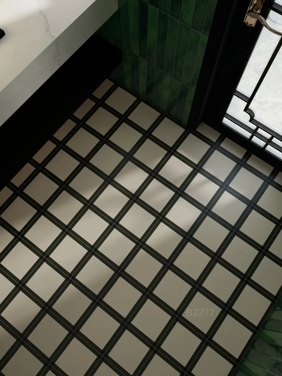 Green Geometric Decorative Tile for Wall & Floor