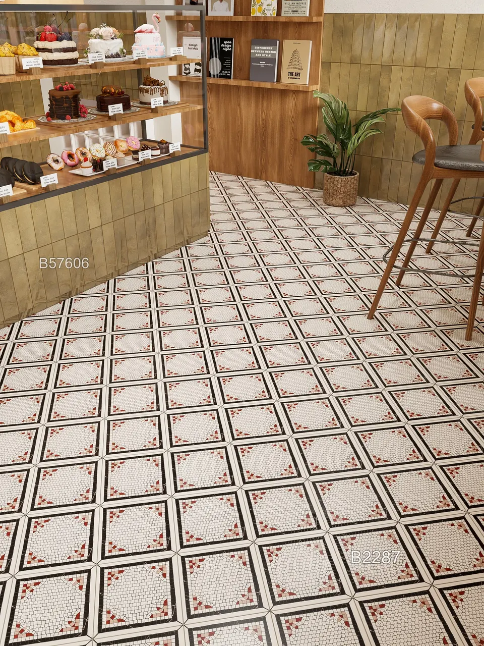 Black Beige Mosaic Decorative Tile for Wall & Floor