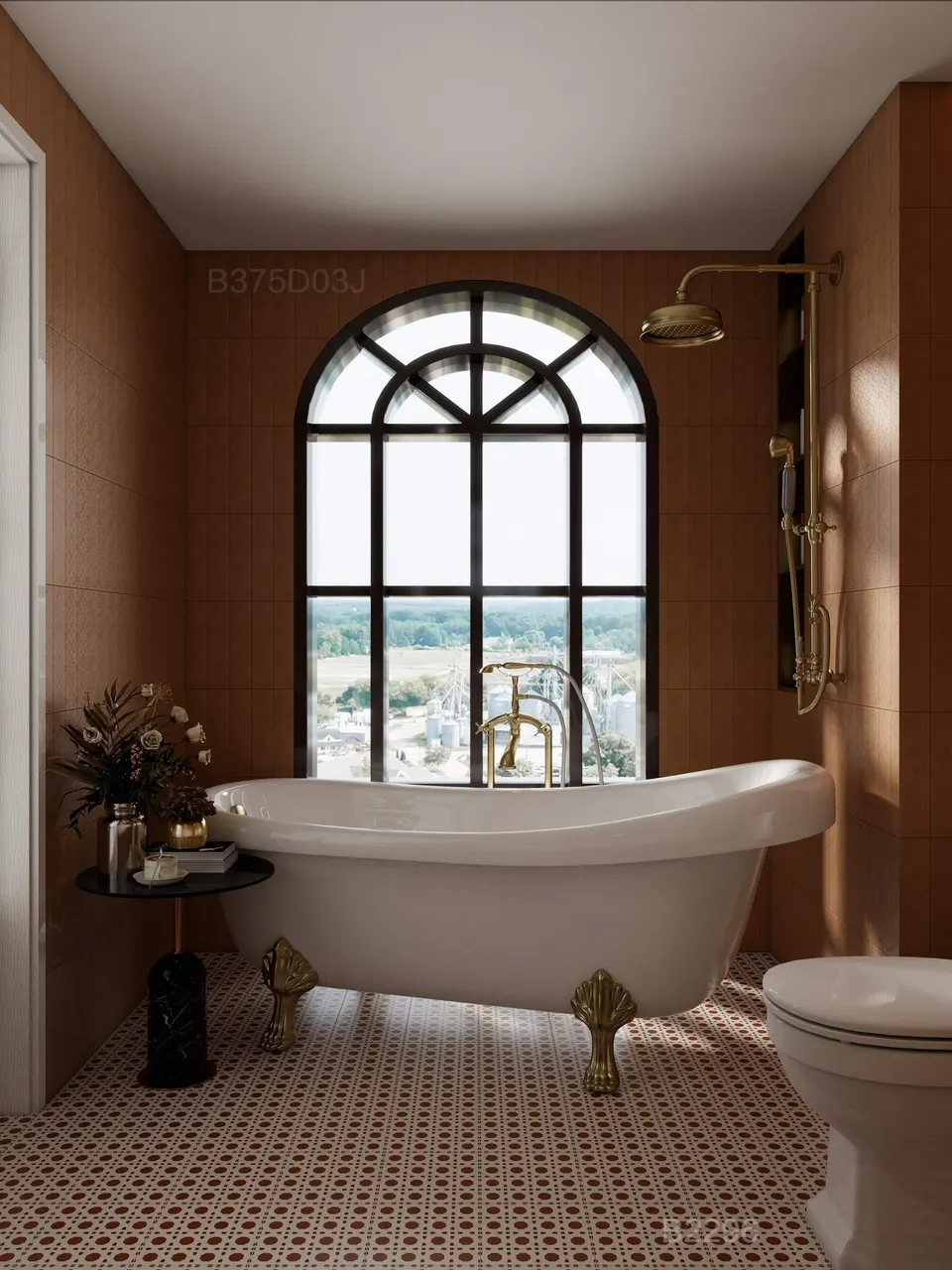 Terracotta Octagonal Geometric Decorative Tile for Wall & Floor