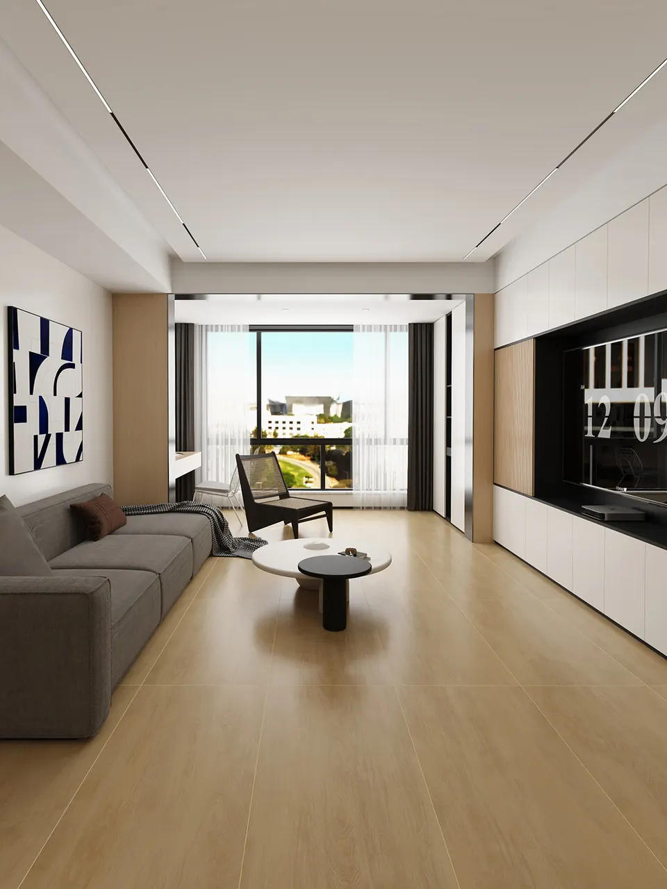 Light Beige Oak Wood-Look Porcelain Tile for Wall and Floor