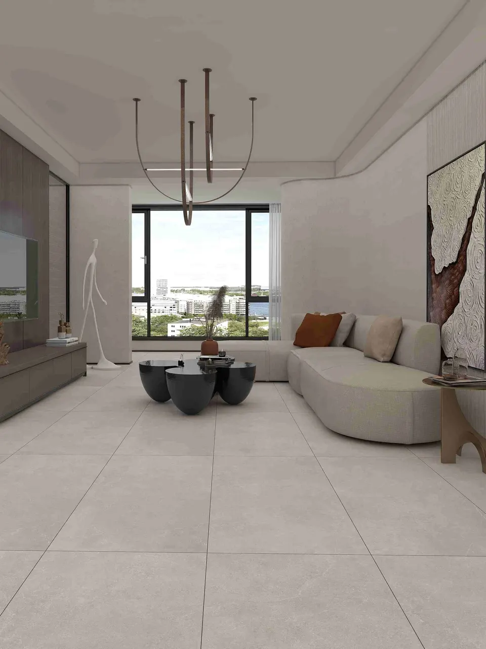 Medium Grey Concrete-Look Cement Wall & Floor Tile