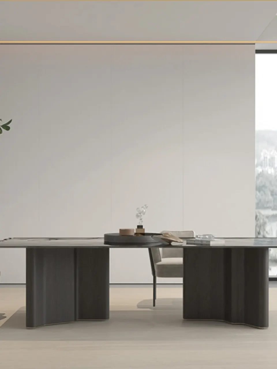 Light Grey Linen Fabric-Look Sintered Stone