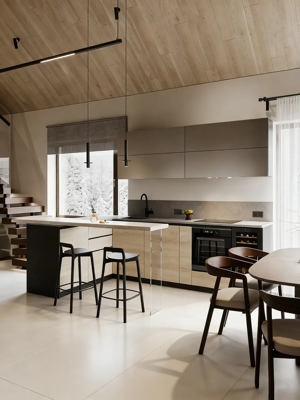 Light Beige Limestone-Inspired Cement-Look Porcelain Wall/Floor Tile