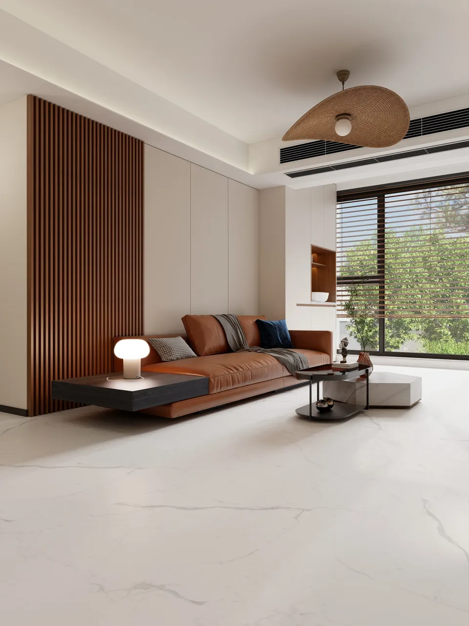 White Statuario-look porcelain tile for Wall and Floor
