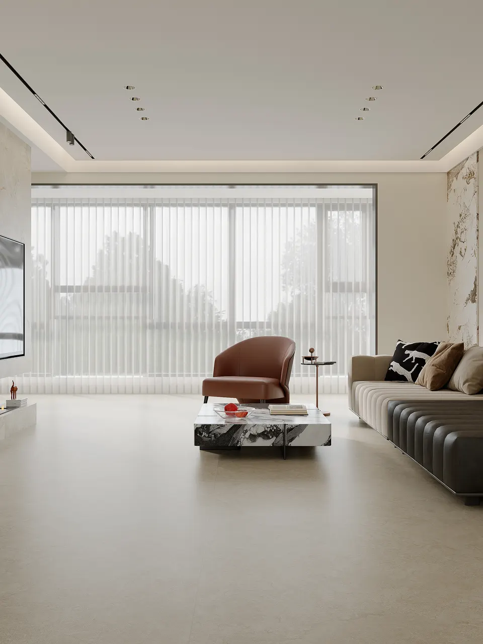 Beige Crema Marfil Marble-Look Wall & Floor Tile