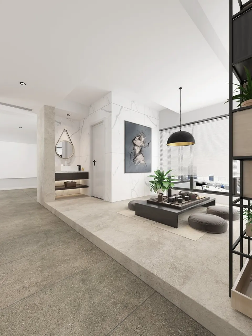 Light Greige Limestone-Look Porcelain Tile for Wall and Floor