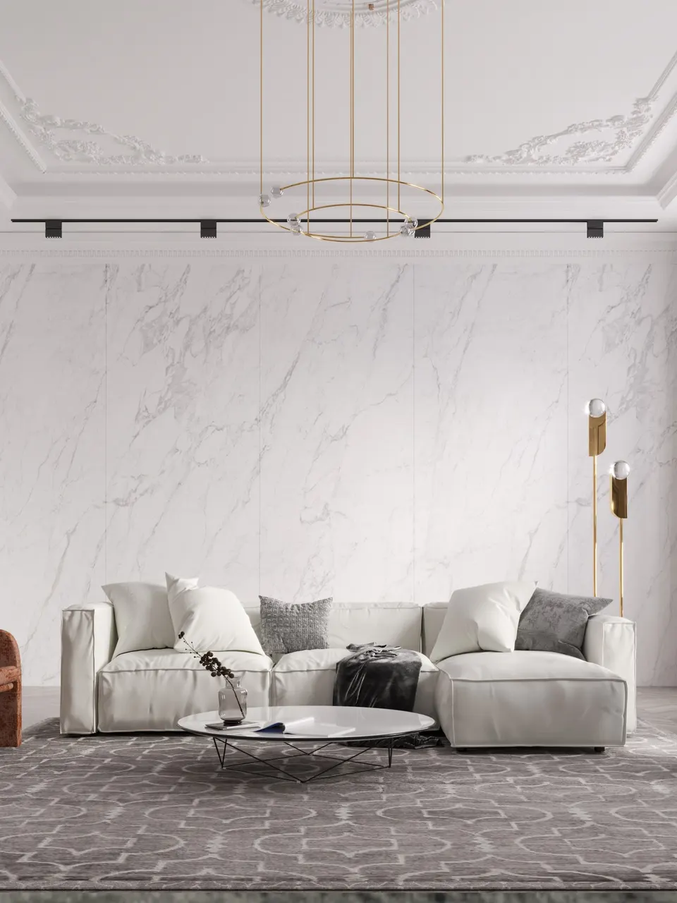Snow White Statuario Marble-Look Sintered Stone
