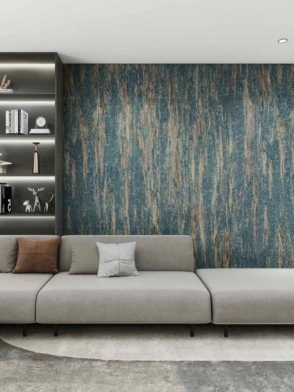 Ocean Blue Sandstone-Look Sintered Stone
