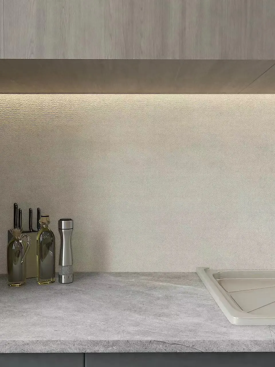 Linen White Fabric-Look Sintered Stone