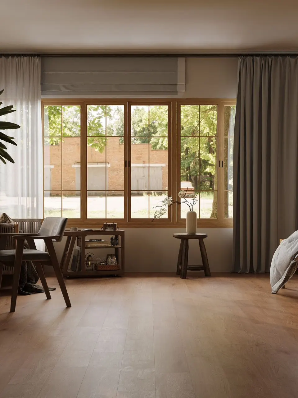 Light Beige Natural Oak Wood Look Porcelain Tile for Wall and Floor