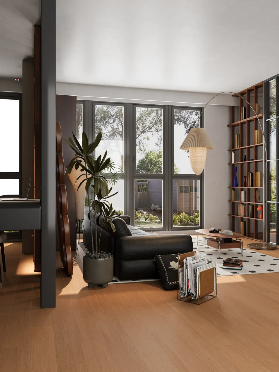Mocha Brown Fine Oak Wood Look Porcelain Tile for Wall and Floor