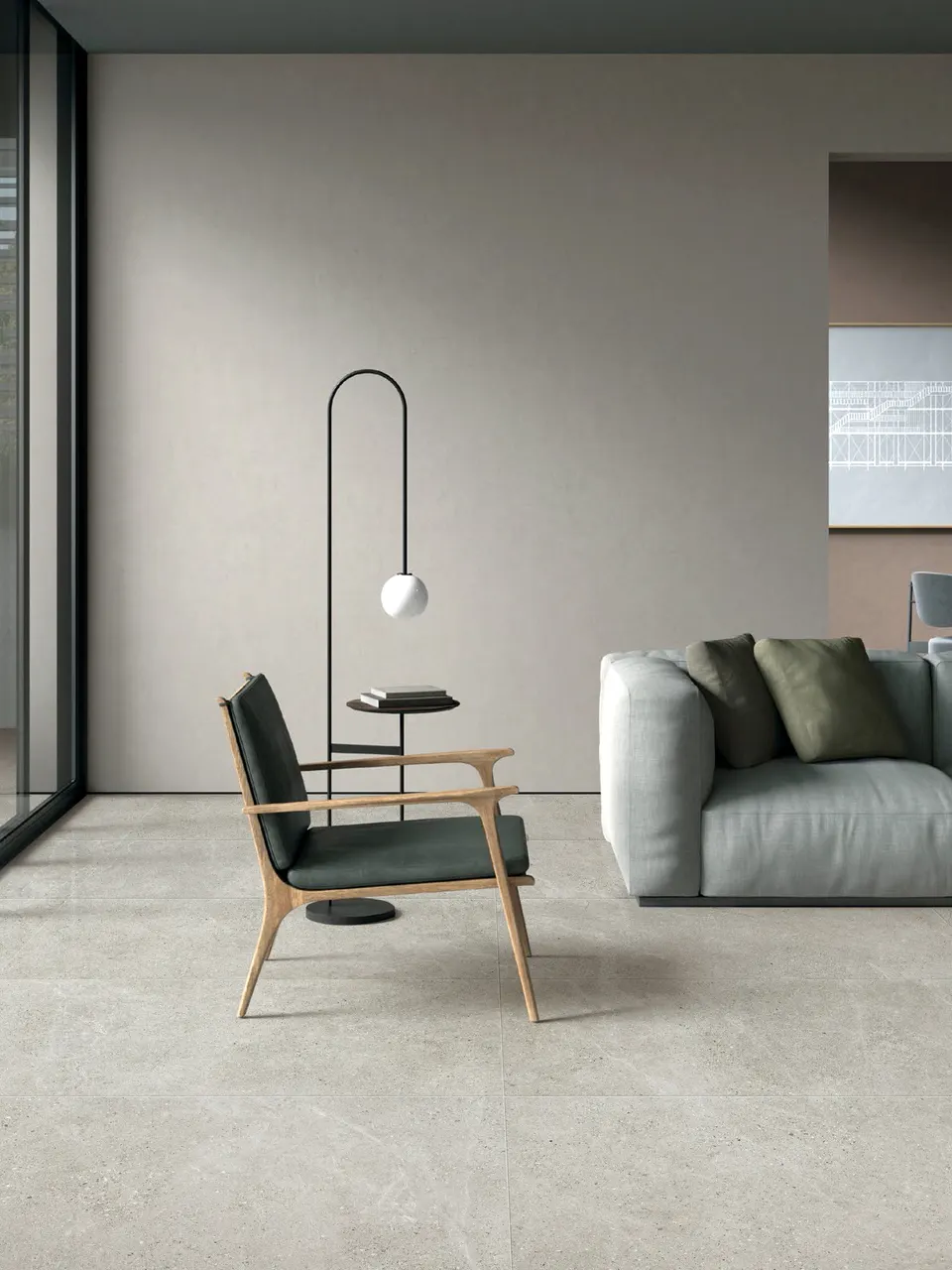 Light Greige Speckled Sandstone-Look Wall & Floor Tile