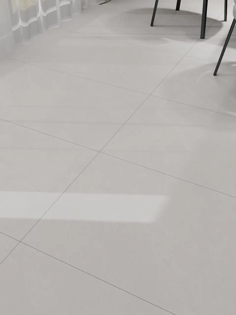 Light Grey Microcement-Look Tile for Walls and Floors
