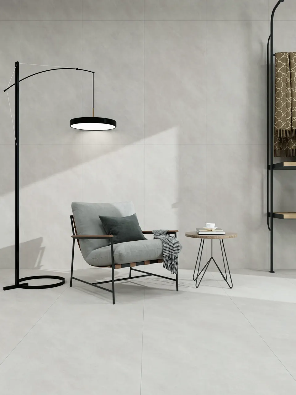 Light Grey Soft Vein Marble-Look Tile for Walls and Floors