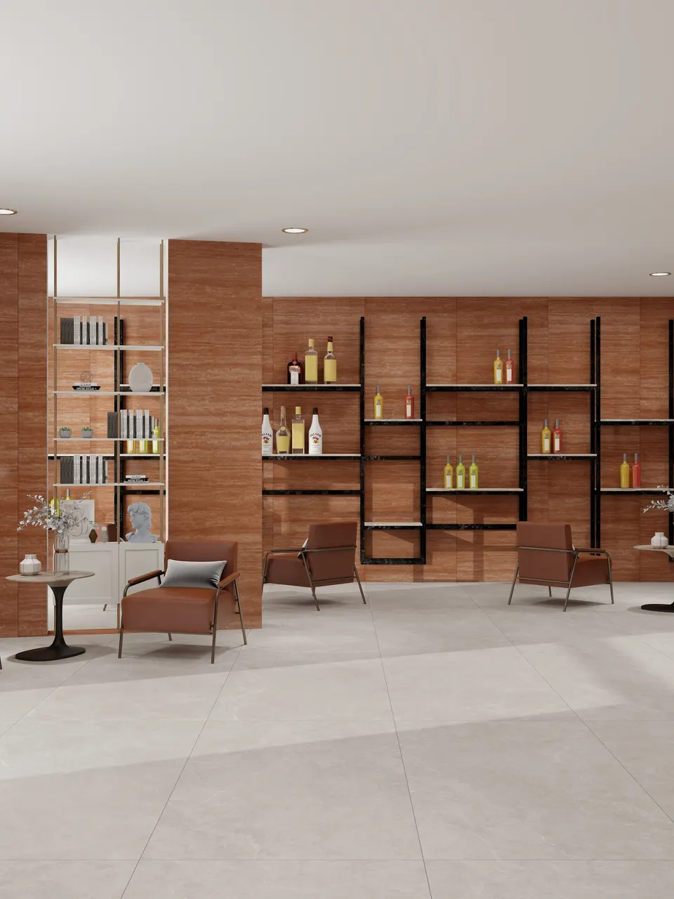 Terracotta Vein-Cut Travertine-Look Wall & Floor Tile