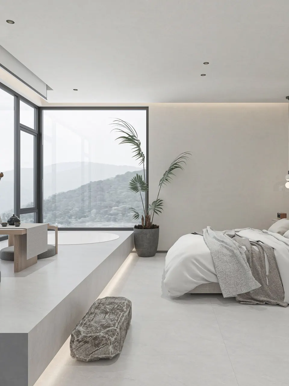 White Statuario Marble-Look Wall & Floor Porcelain Tile