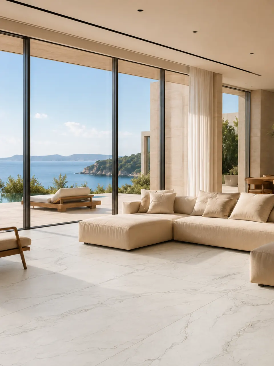 White Calacatta Marble-Look Wall & Floor Tile