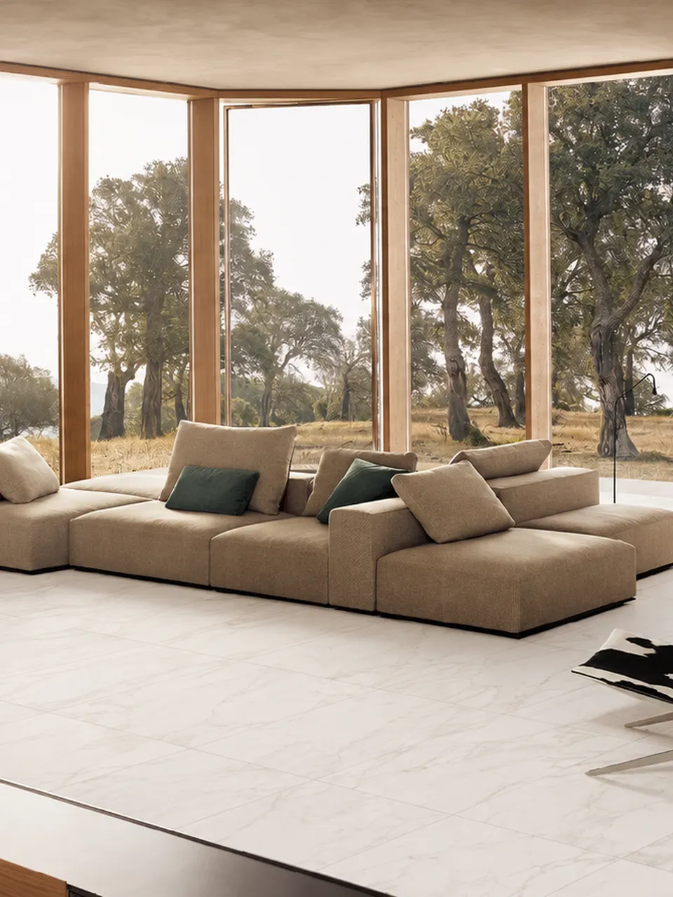 White Gold-Vein Calacatta Marble-Look Wall & Floor Tile