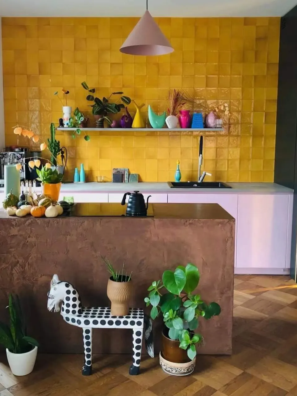 Mustard Yellow Handmade Look Decorative Tile for Wall