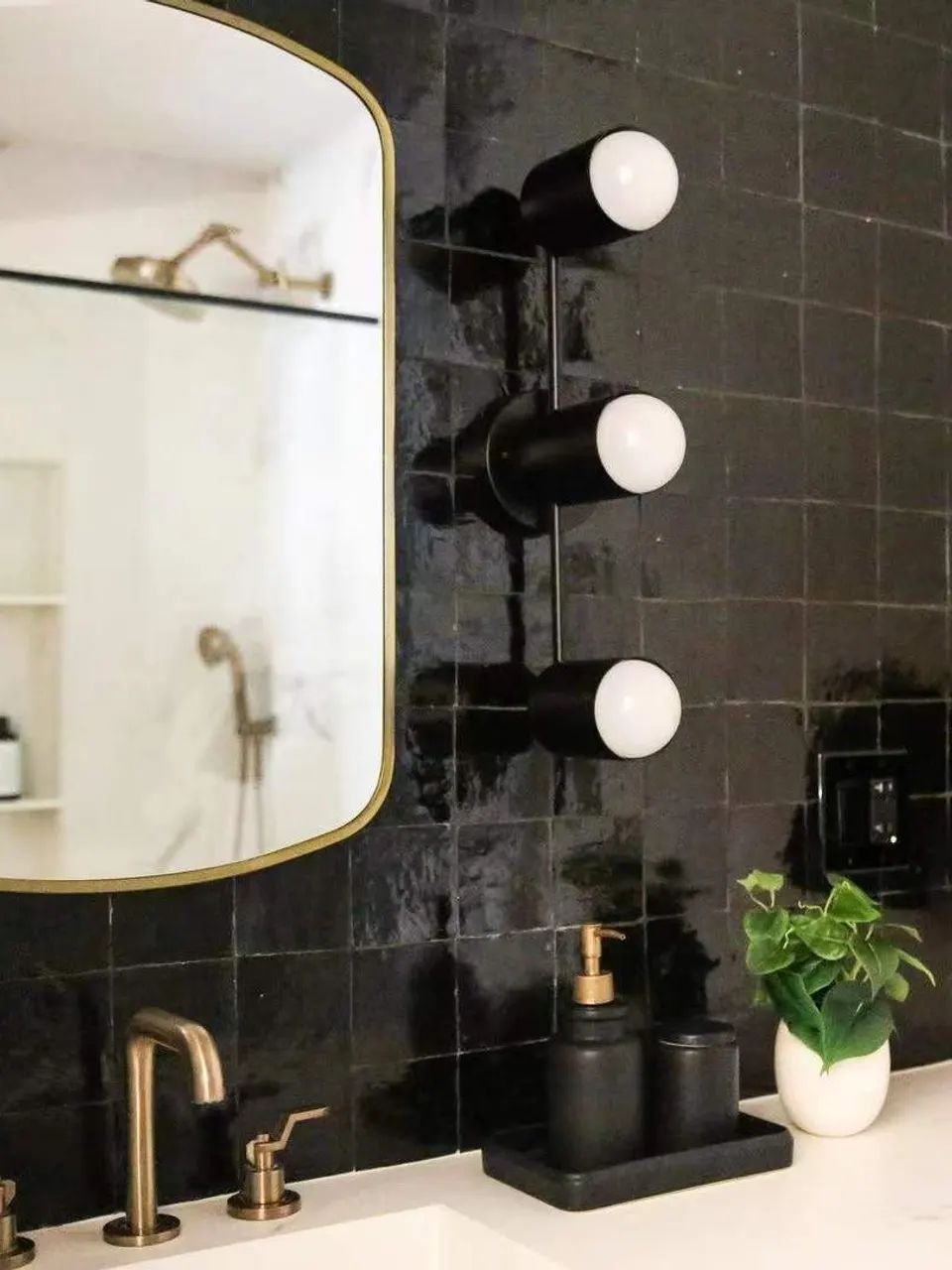Black Handmade Look Decorative Tile for Wall
