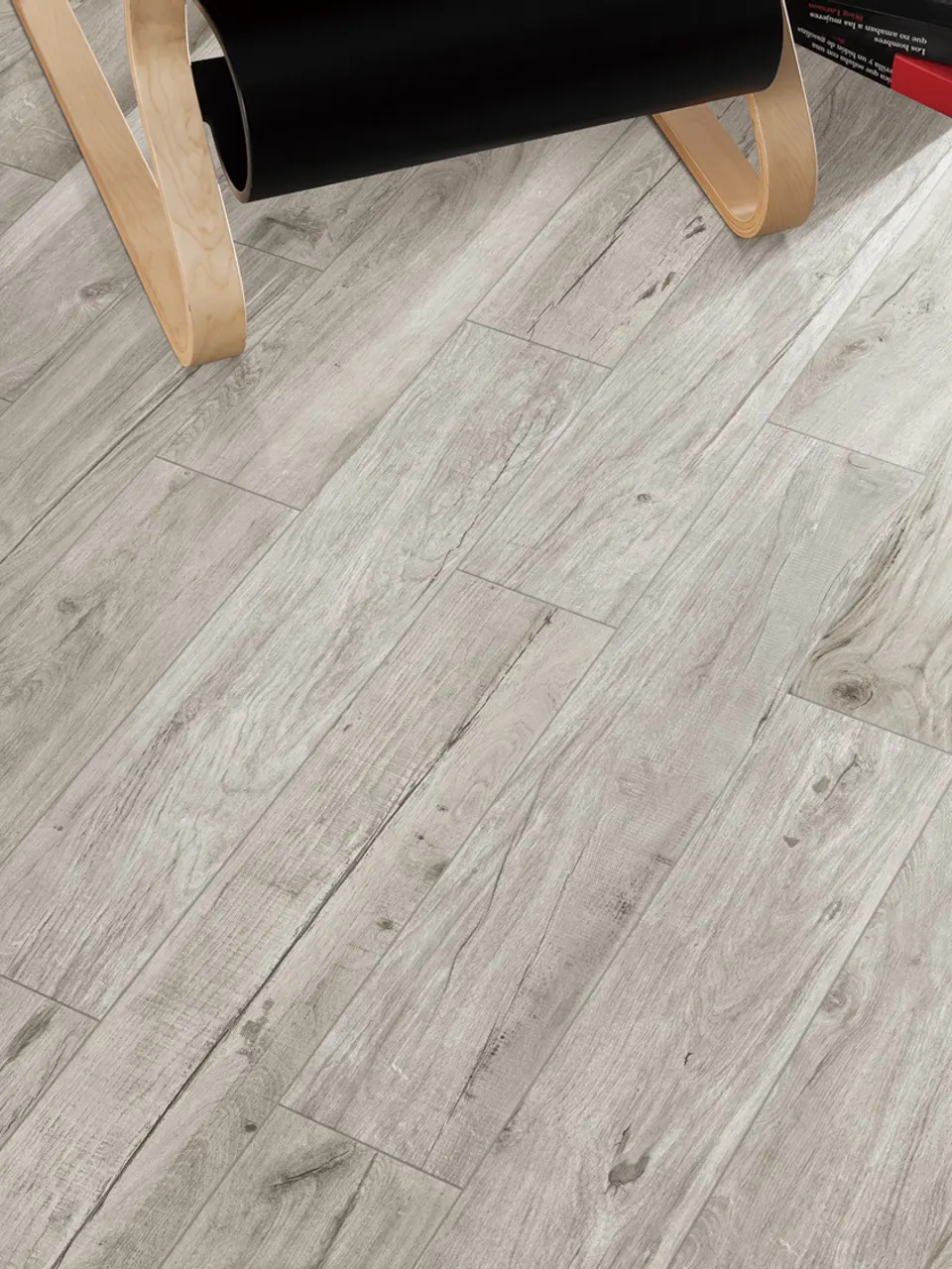 Silver Grey Weathered Oak Wood Look Porcelain Wall and Floor Tile