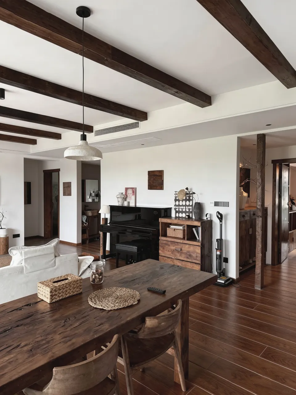Dark Walnut Wood Look Porcelain Tile for Wall and Floor