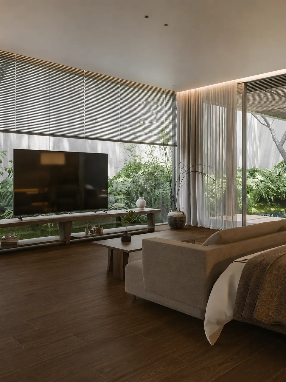 Espresso Brown Teak Wood Look Porcelain Tile for Wall and Floor
