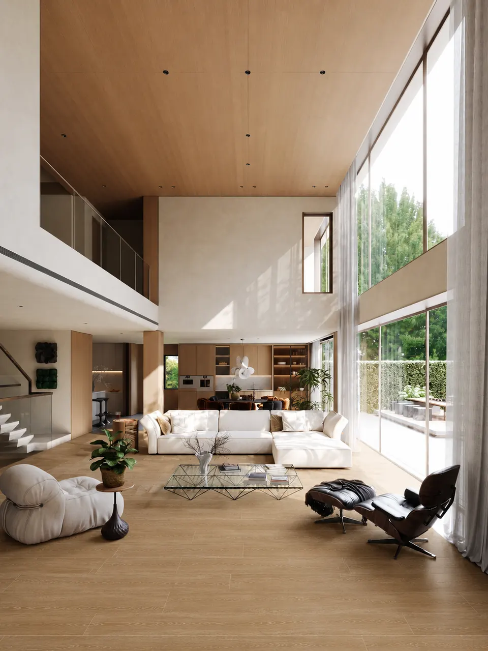 Natural Brown Brushed Oak Wood Look Porcelain Tile for Wall and Floor