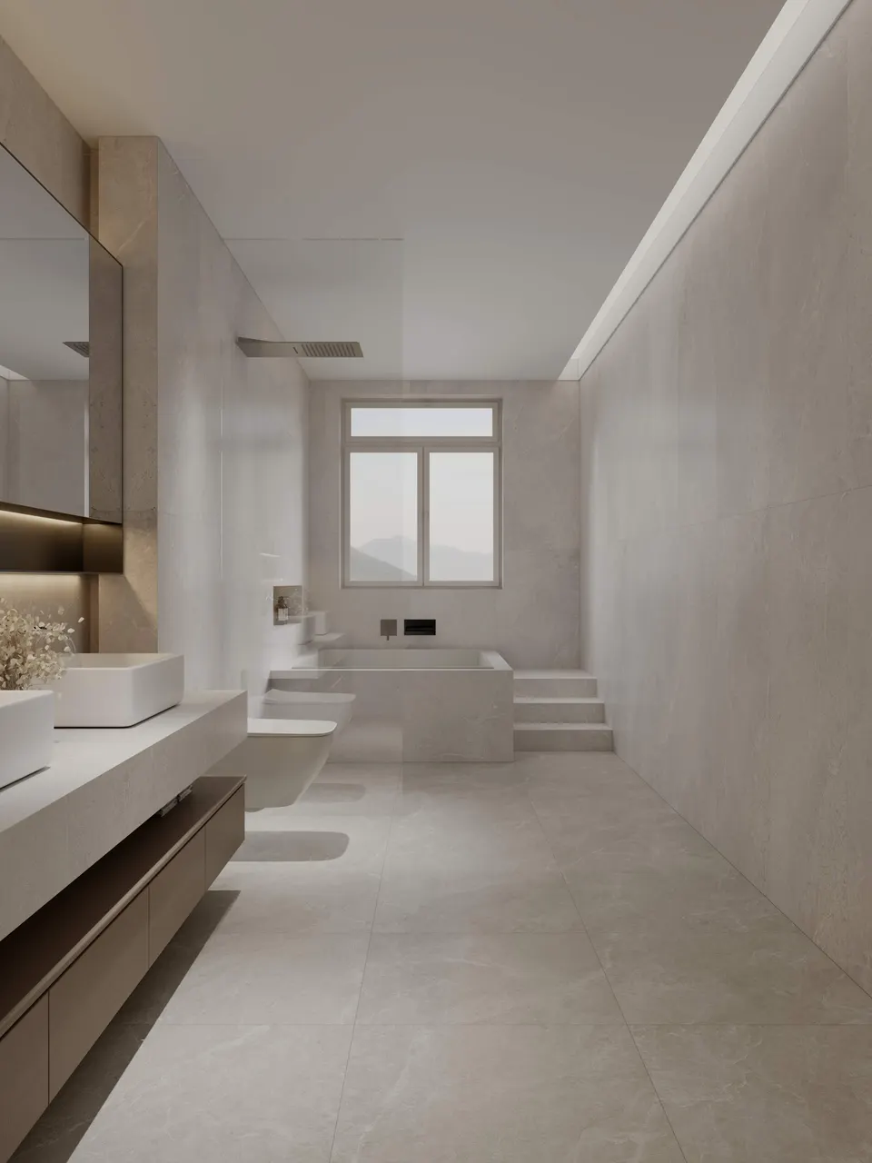 Light Grey Sandstone-Look Wall & Floor Porcelain Tile