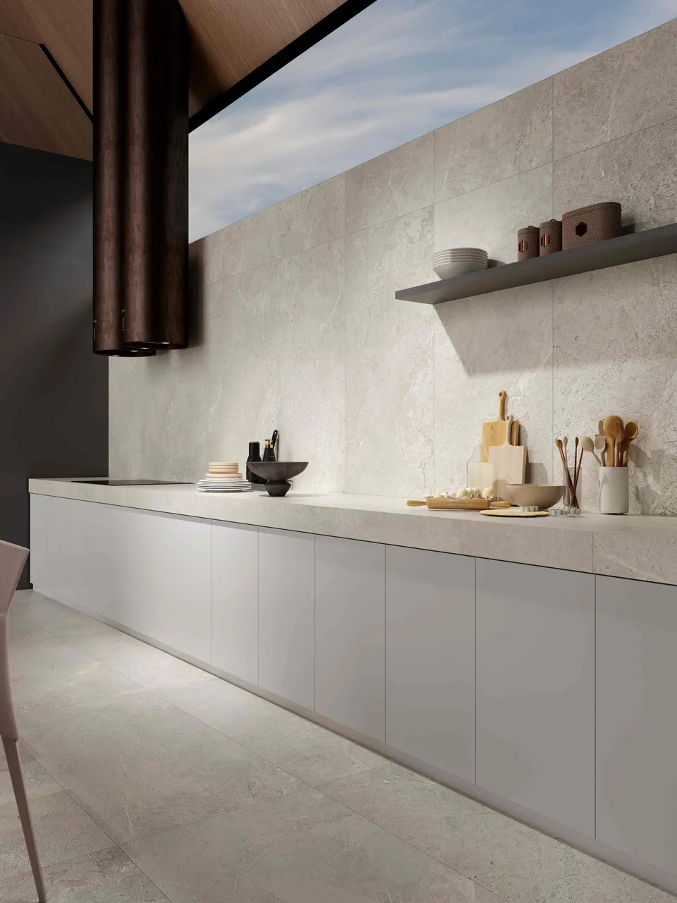 Light Greige Tundra Grey Marble-Look Wall & Floor Porcelain Tile