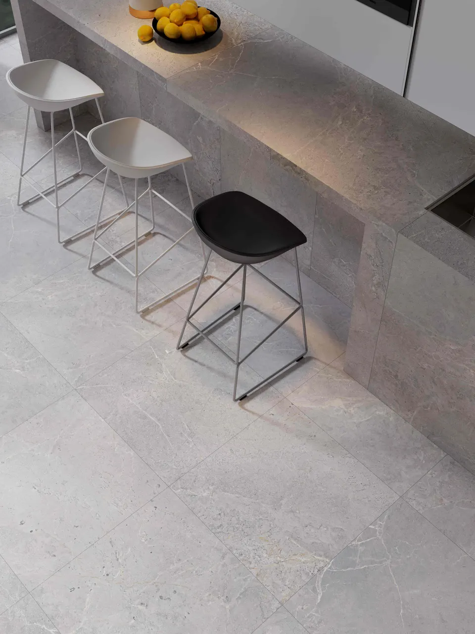 Light Greige Tundra Marble-Look Wall & Floor Porcelain Tile