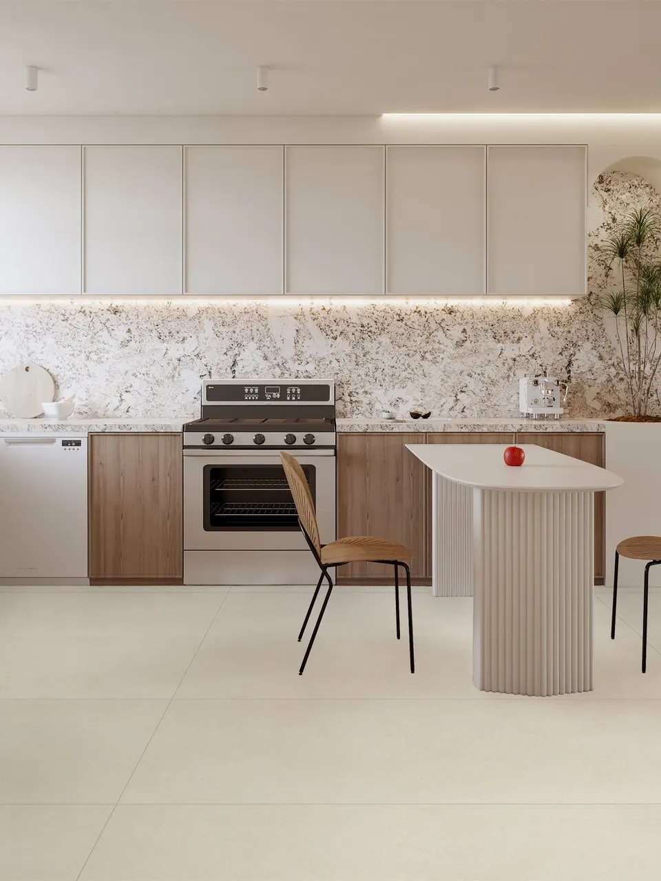 Ivory Beige Sandstone-Look Porcelain Wall/Floor Tile