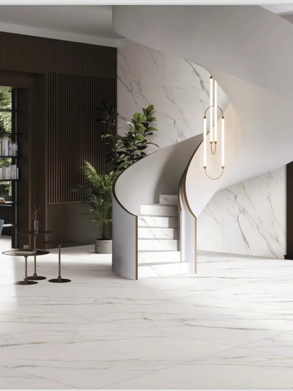 White Random carracata Marble-Look for Wall and Floor