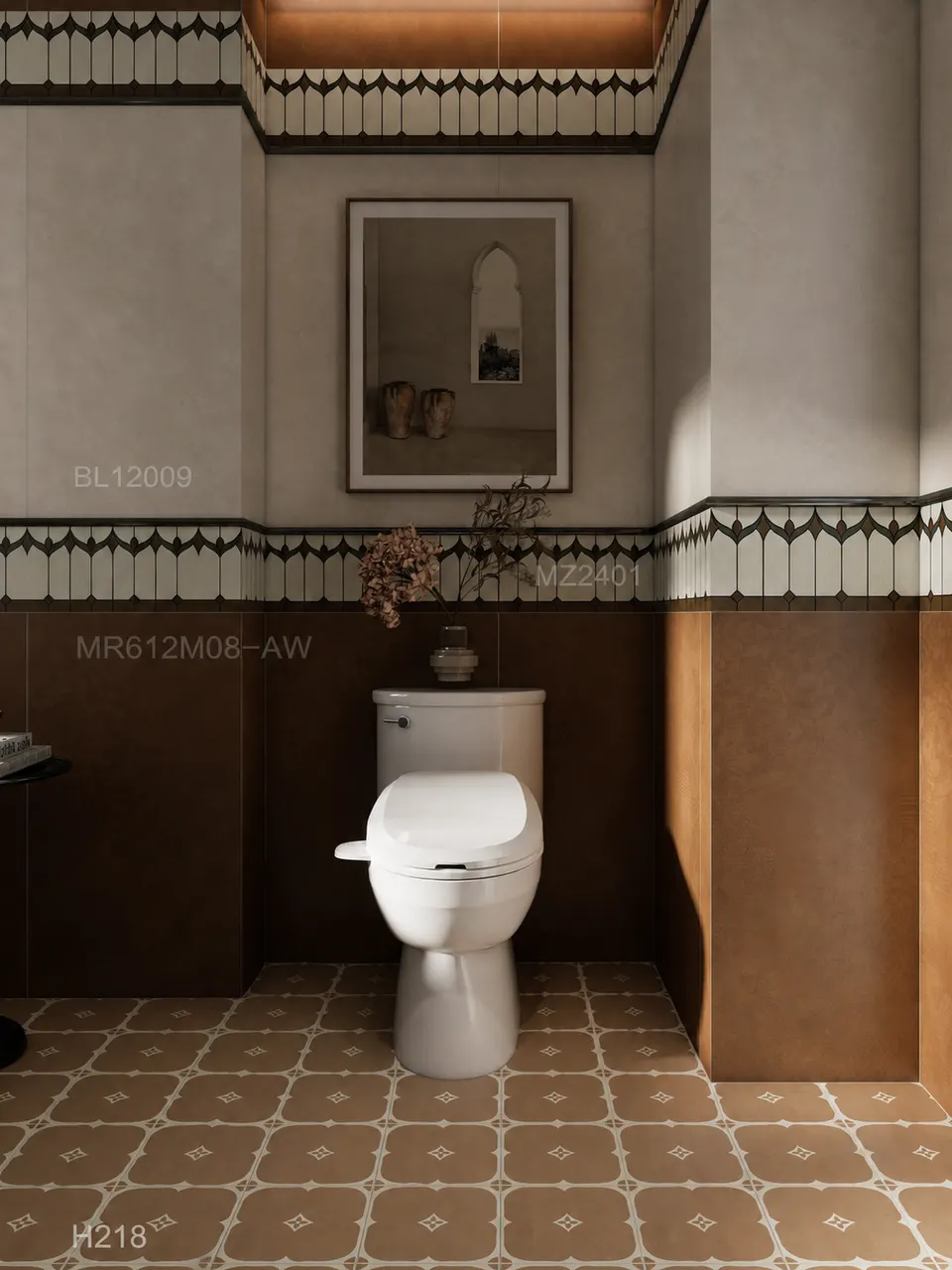 Beige Quatrefoil Blossom Small Tile for Wall and Floor