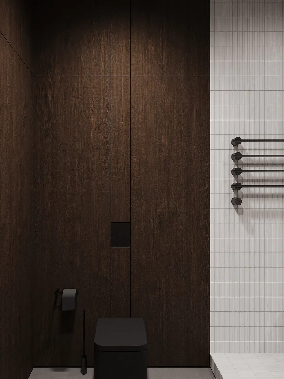 Dark Walnut Wood-Look Porcelain Wall/Floor Tile