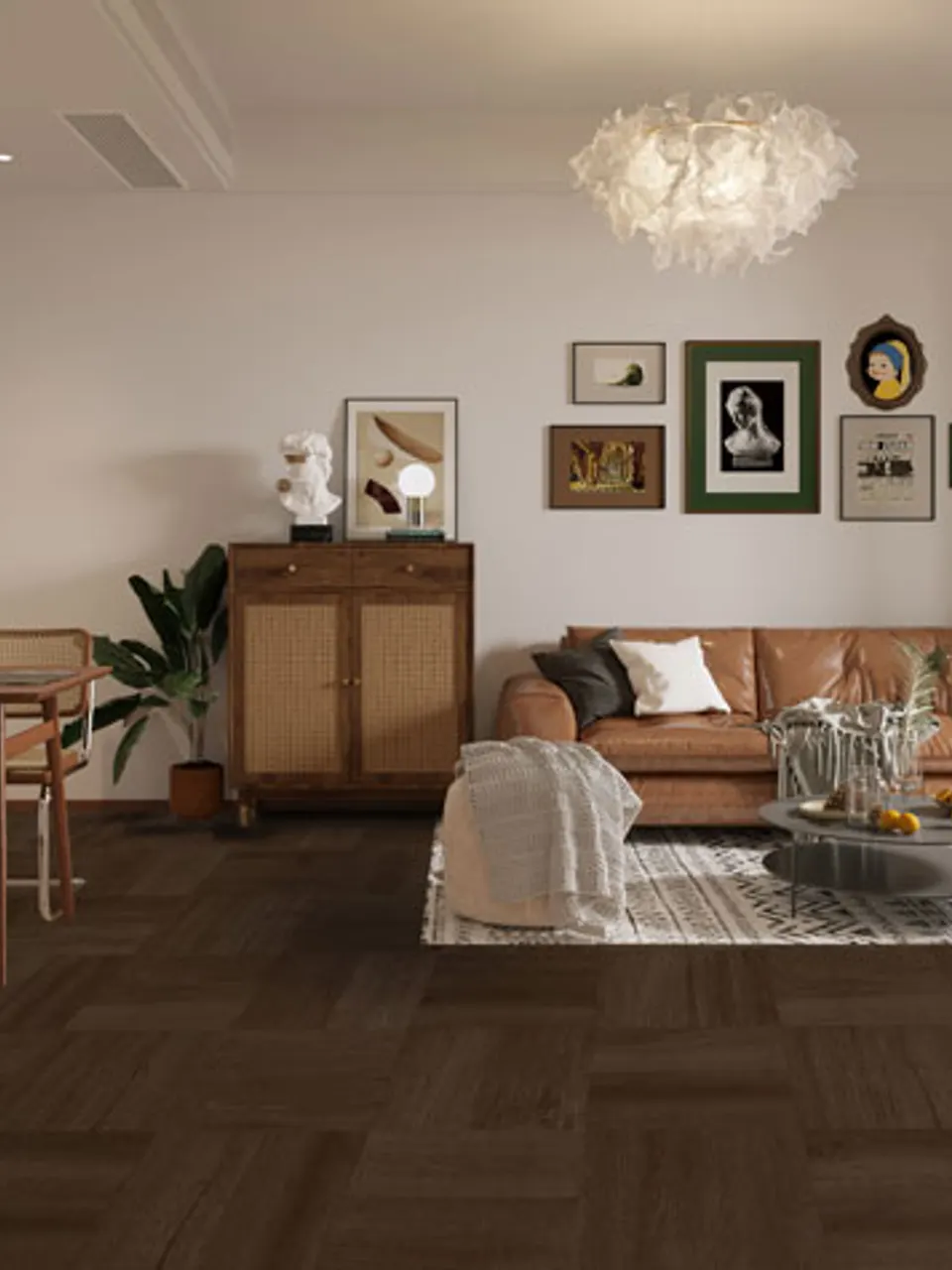 Silver Grey Limestone Microcement-Look Porcelain Tile for Wall and Floor