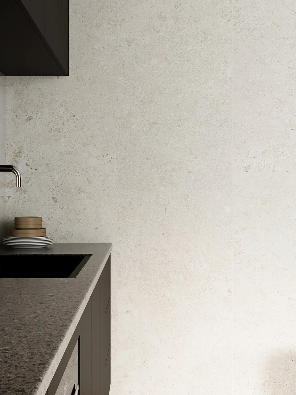 Ivory Beige Fossil-Grain Sandstone-Look Wall & Floor Tile