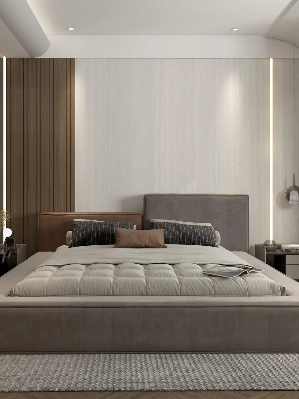 Light Grey Oak Wood-Look Sintered Stone