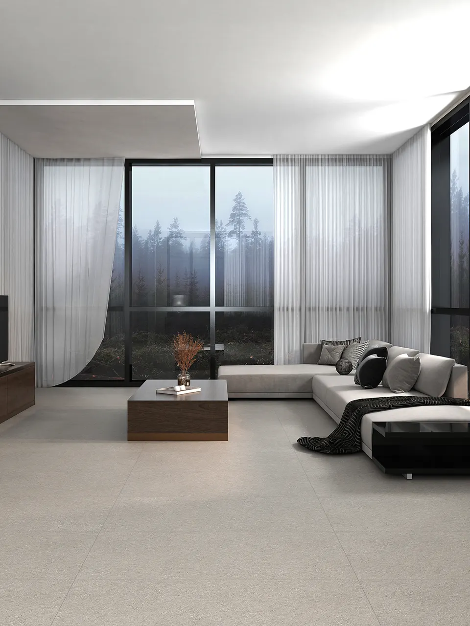 Silver Grey Fine-Grain Sandstone-Look Wall & Floor Tile