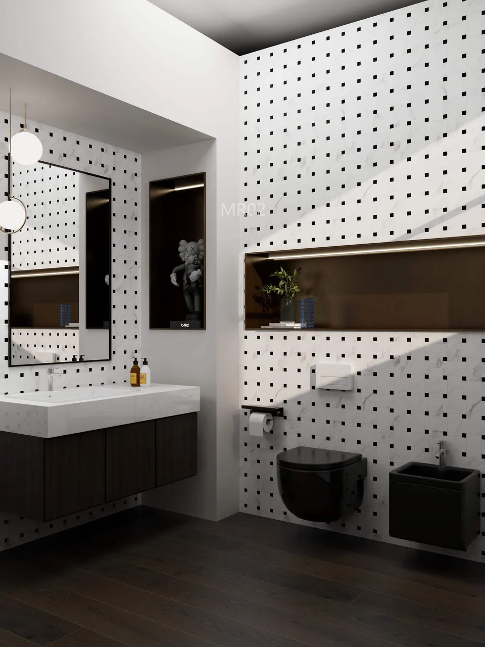 White Marble Pinwheel Mosaic-Look Wall & Floor Tile