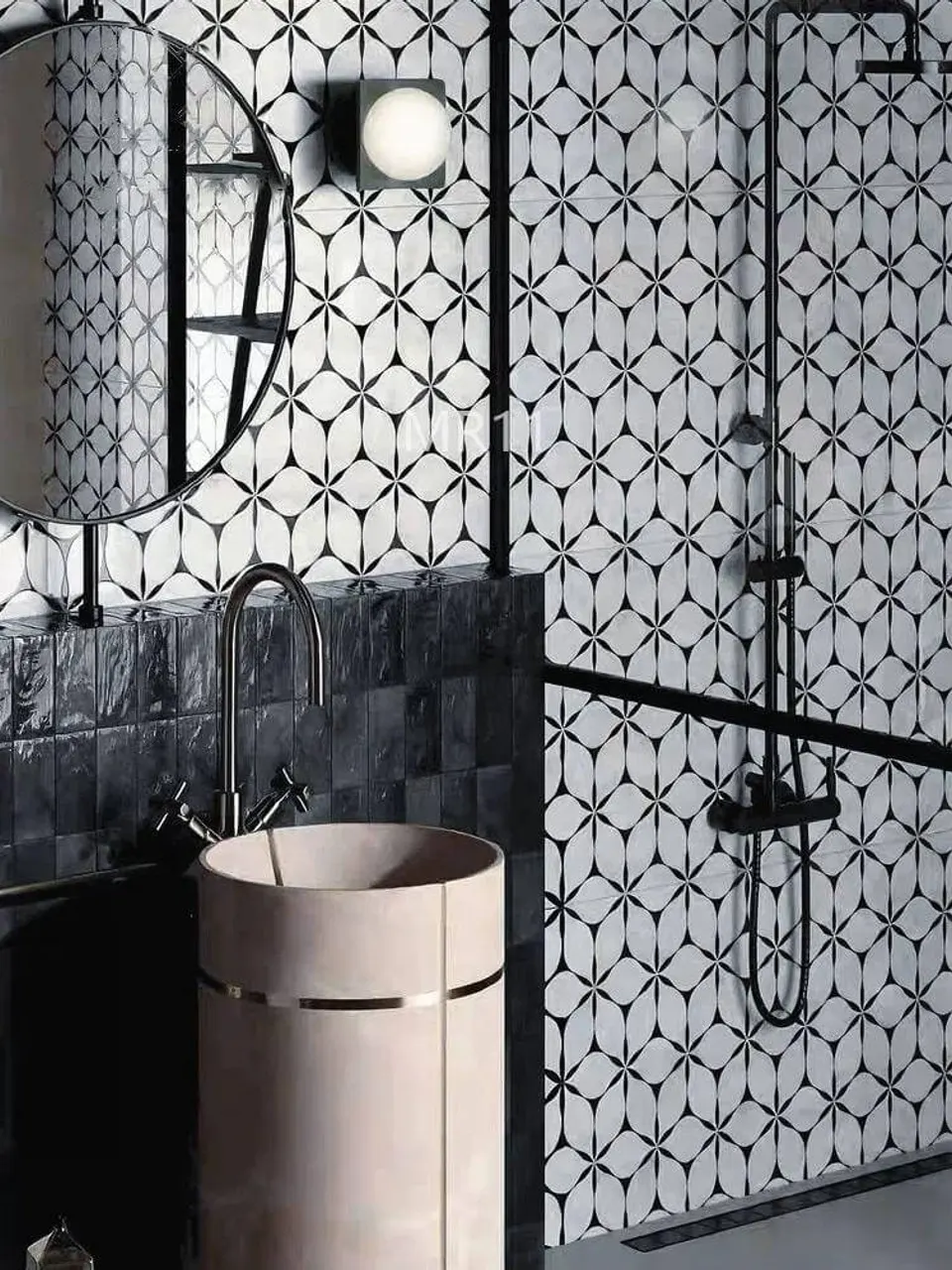 White Marble Petal Mosaic-Look Wall & Floor Tile