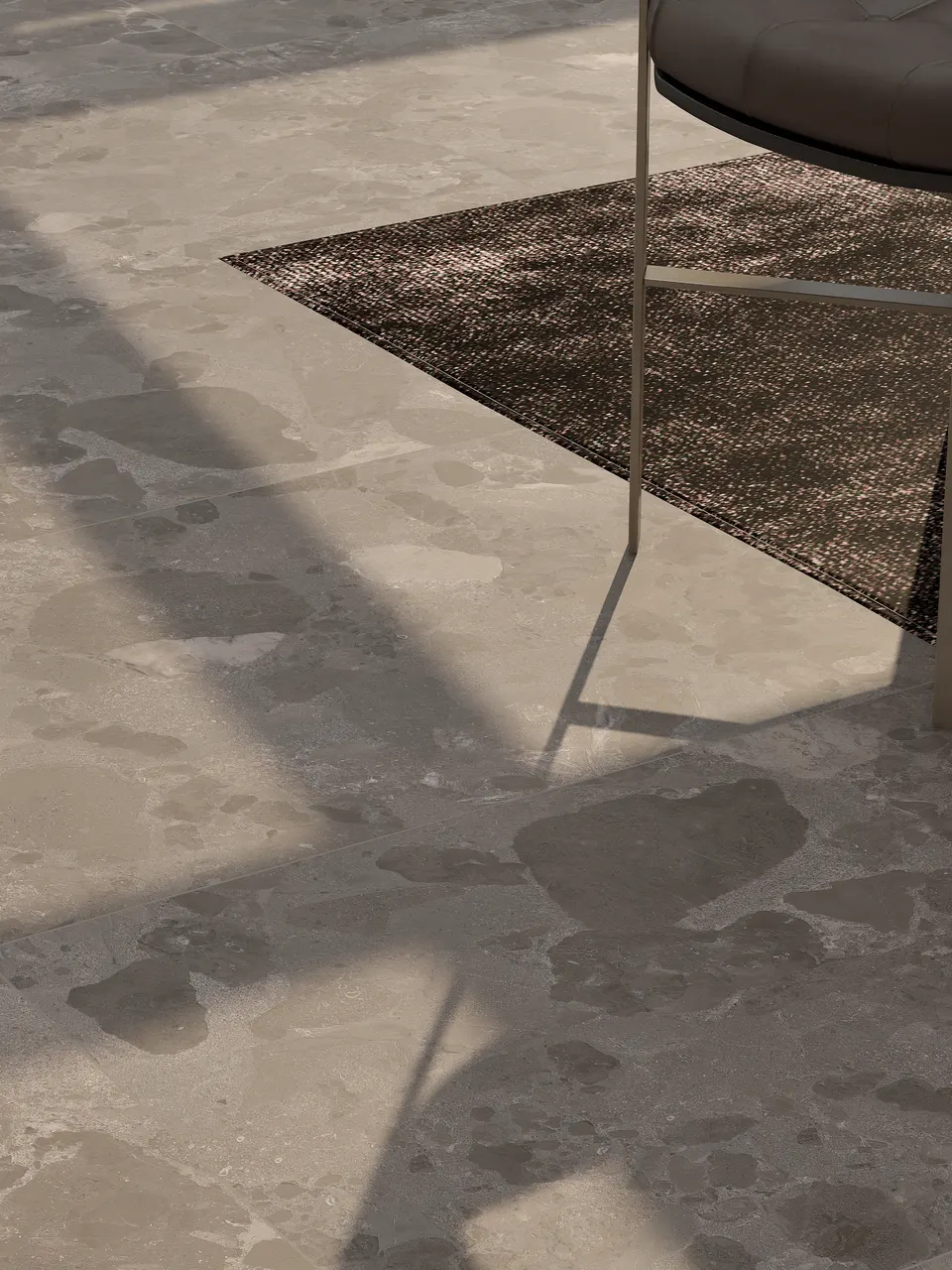 Taupe Large-Chip Terrazzo-Look Wall & Floor Tile