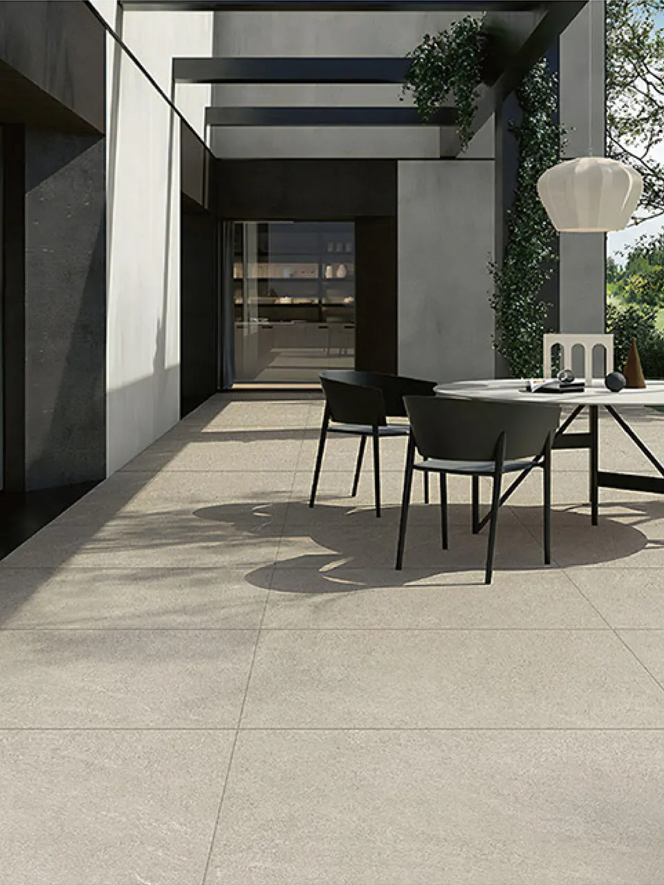 Light Greige Limestone Stone-Look Outdoor Porcelain Pavers for Wall and Floor